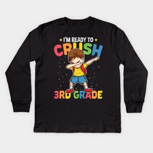 Dabbing Boy Second Grade Back To School Gift Kids Long Sleeve T-Shirt